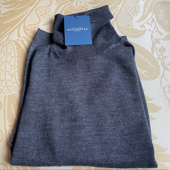 COPY - Ballantyne Gray Wool Turtleneck Size 40 or US 4 Last One! - Picture 1 of 7